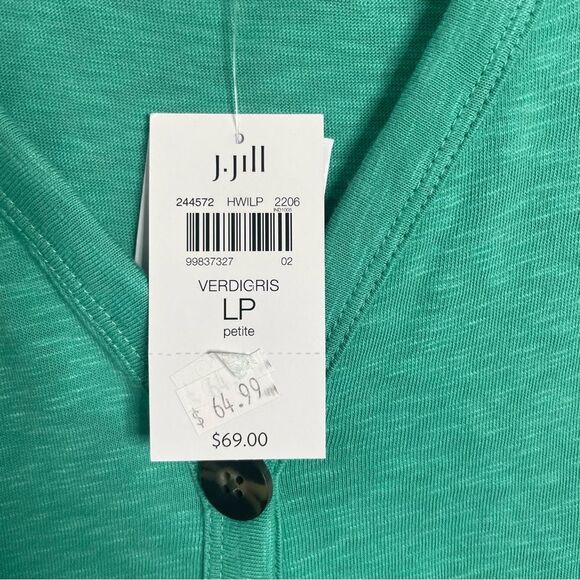 NWT J. Jill Cotton Tencel Summer Sleeveless Beach Dress Cover Up sz. LP #AP - Picture 7 of 12